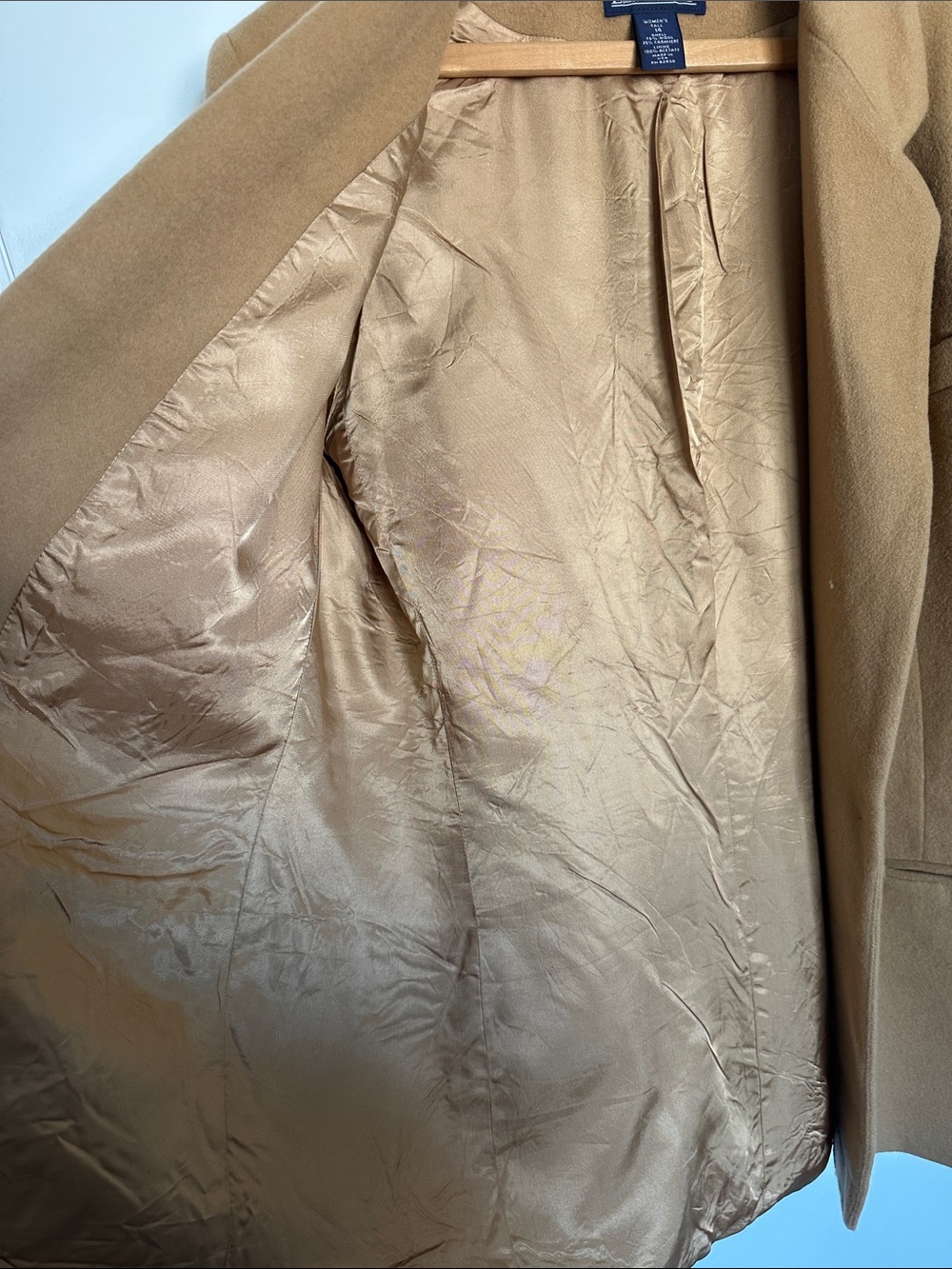 Vintage 1980s Camel Wool Blazer - Picture 4 of 6